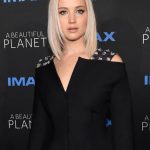 Jennifer Lawrence attends the New York premiere of A Beautiful Planet