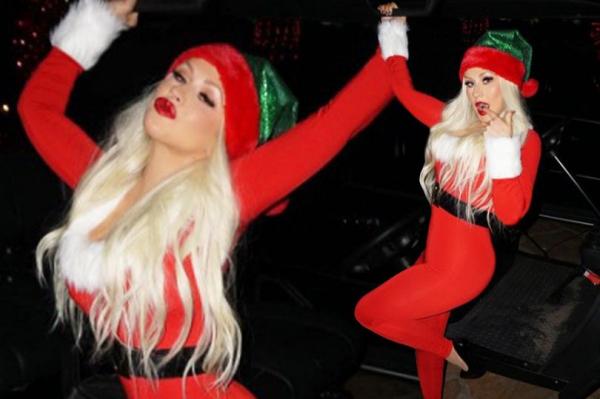 Christina Aguilera Dressing up for Halloween party