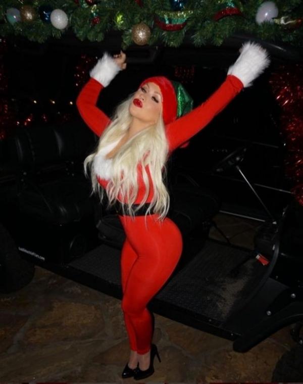 Christina Aguilera Dressing up for Halloween party
