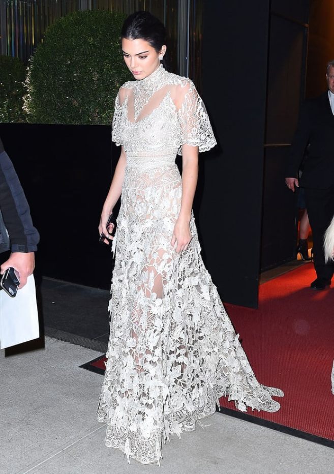 Kendall Jenner in an Elie Saab gown