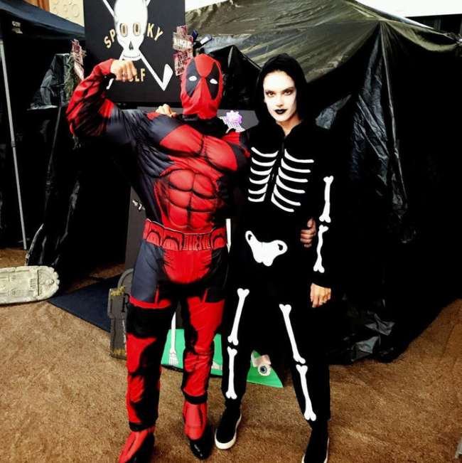 ALESSANDRA AMBROSIO and JAMIE MAZUR in Halloween Costumes 2017