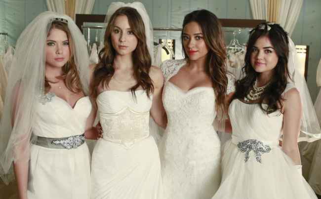 Hannah, Spencer, Emily and Arya Best TV Wedding Dress