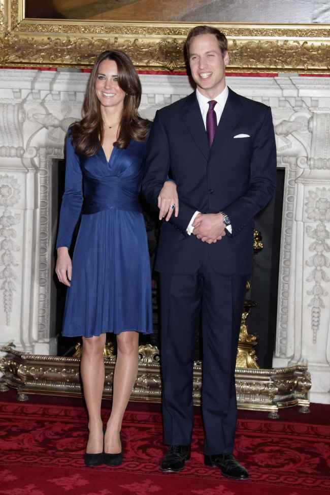 Kate’s Blue coloured Engagement dress for Iconic Royal Styles